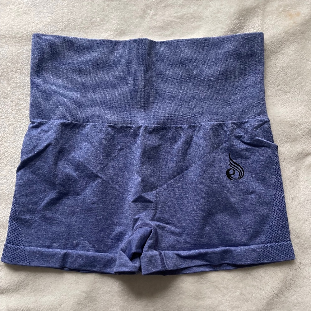 Ryderwear Seamless High Waisted Shorts Indigo Marl (Blue) (XS)